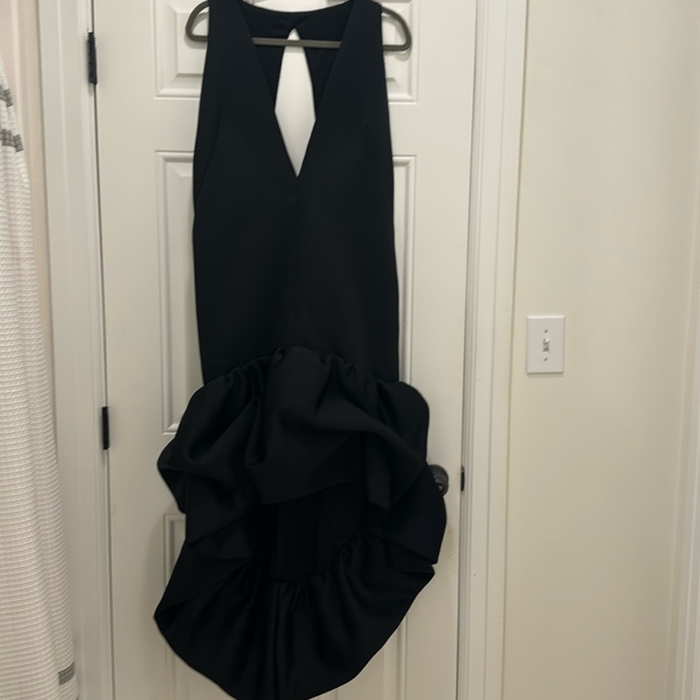 ASOS Black Scuba Evening Gown - Size 14 NWT